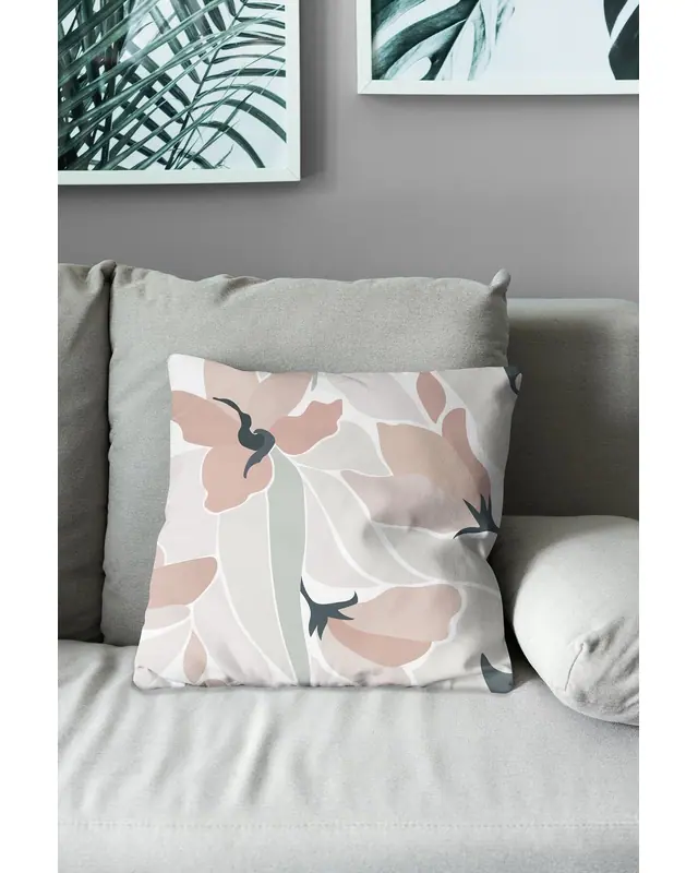 Mirror Flower-1 Pattern Double-Sided Printed Suede Cushion Cover - 4