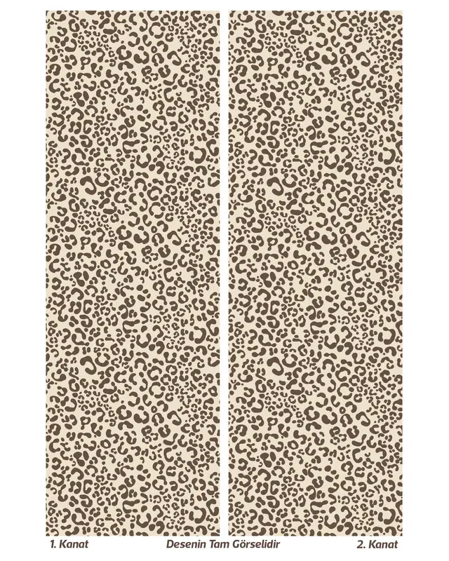 Brown Dots Patterned Suede Living Room Decorative Curtain Pencil Pleat - Set of 2 Panels - PRD-1115 - 3