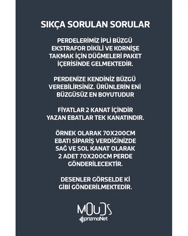 Mavi Çiçek Desenli Süet Oturma Odası Salon Fon Perde Baskılı Ekstrafor Büzgü 2 Kanat PRD-1055 - 4