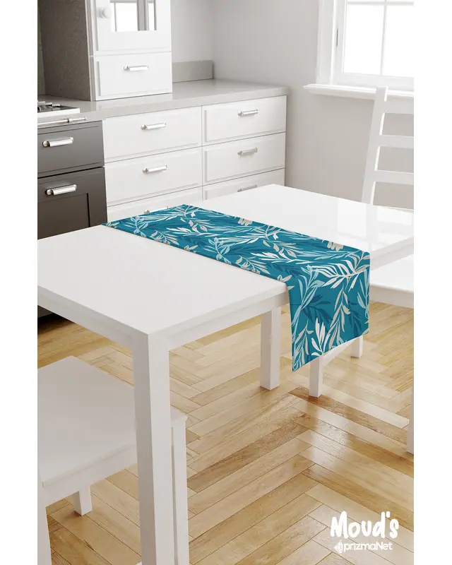 Nowon 2 Pattern Printed Suede Table Runner - 2