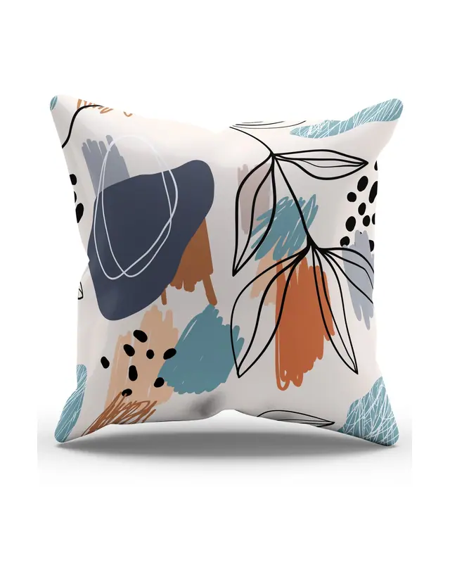 Art 5 Pattern Double-Sided Printed Suede Cushion Cover PL905