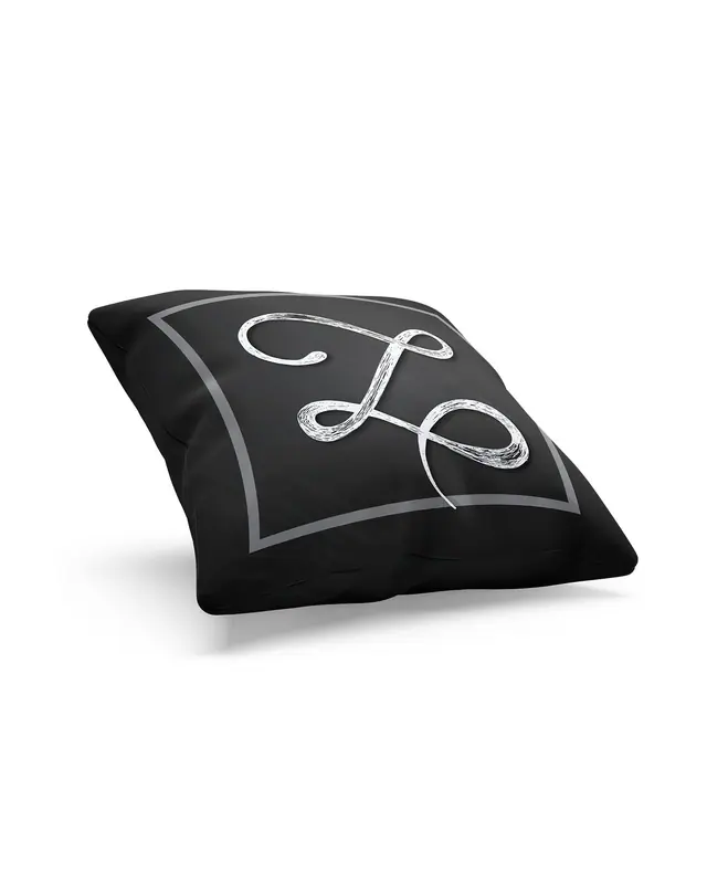 Z Letter Pattern Double-Sided Printed Suede Cushion Cover - 2