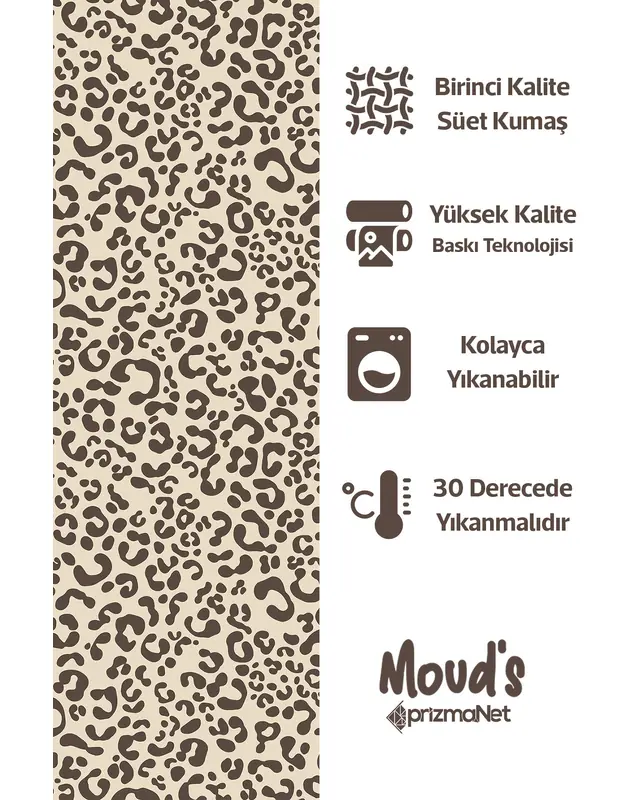 Brown Dots Rectangular Easy-Care Suede-Feel Tablecloth - MS-09 - 2