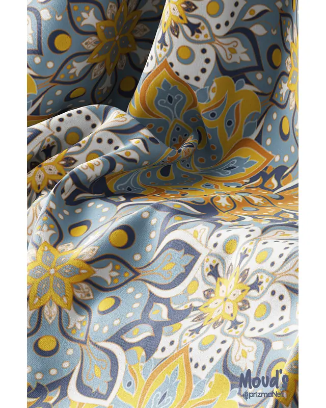 India Pattern 6 Pattern Printed Suede Table Runner - 4