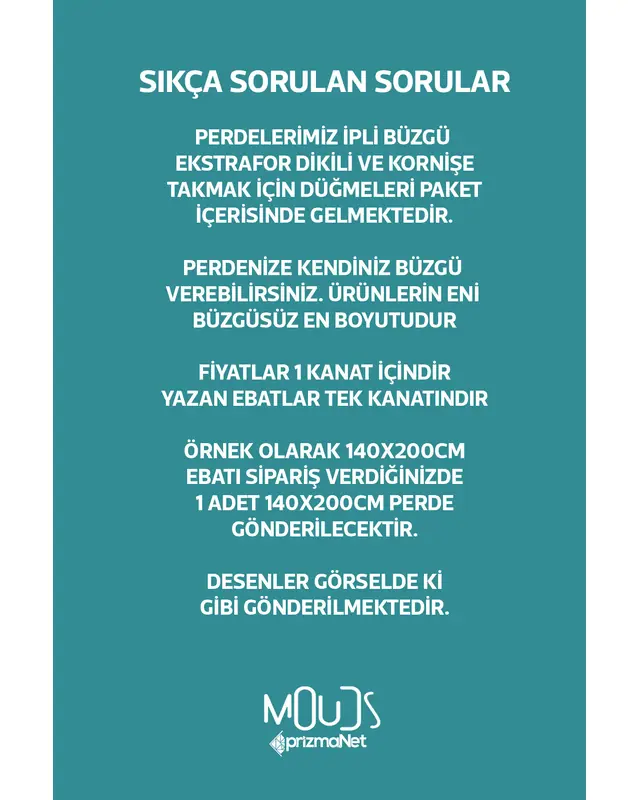 Turqua Desenli Süet Oturma Odası Salon Fon Perde Dijital Baskılı Ekstrafor Büzgü TEK KANAT PRD-1093 - 3