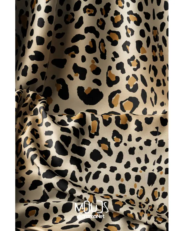 Leopard Patterned Living Room Decorative Curtain Digital Printed Suede Pencil Pleat - Single Panel - PRD-1011-TK - 7