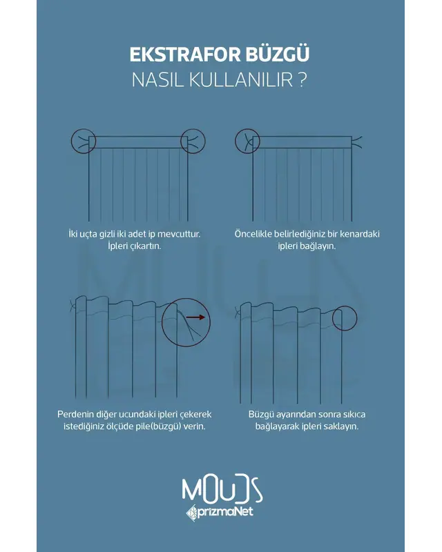 Hokkabaz Dogcik Patterned Decorative Curtain Kids' and Baby Room Printed Suede Pencil Pleat - Single Panel - PRD-22-TK - 6