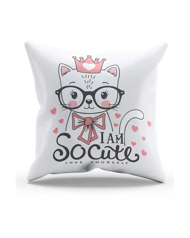 So Cute Pattern Double-Sided Printed Suede Cushion Cover