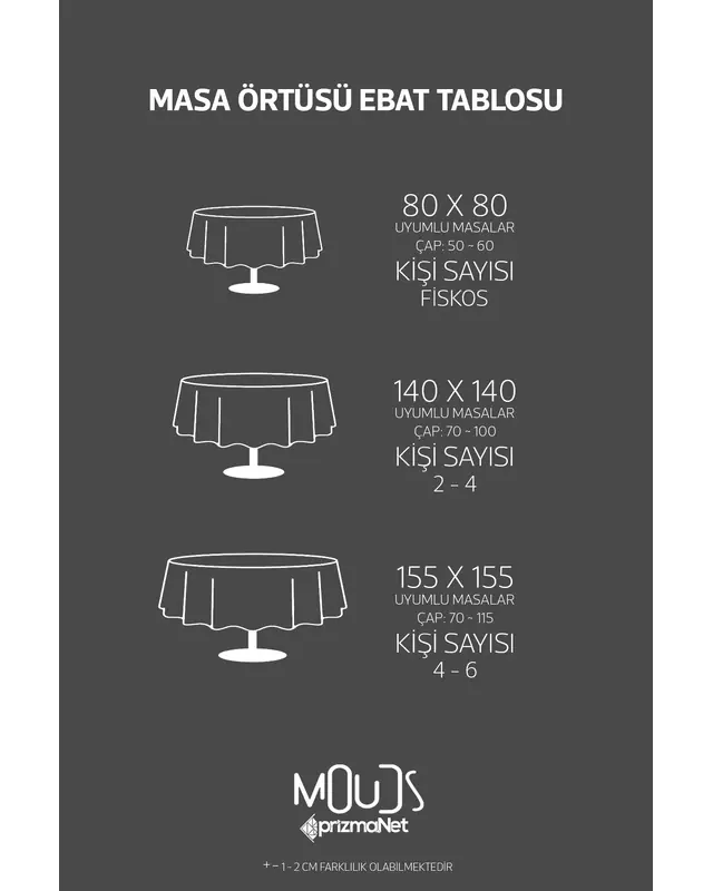 Flower Art Round Easy-Care Suede-Feel Tablecloth - MSY-20 - 4