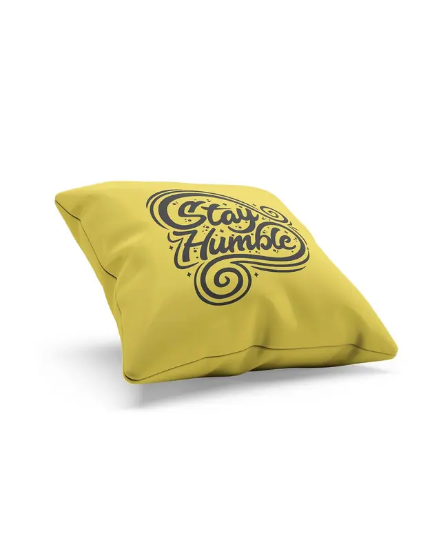 Yellow Happy Words Pattern Double-Sided Printed Suede Cushion Cover - 2