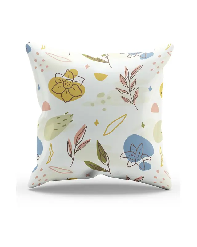 2'li Autumn Series-2 Pattern Double-Sided Printed Suede Cushion Cover Set - 5