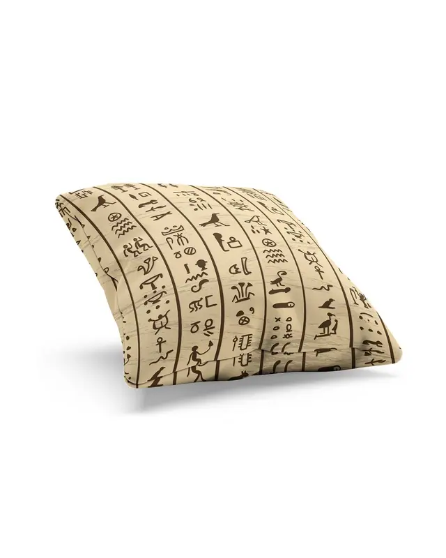 Egypt Pattern Double-Sided Printed Suede Cushion Cover - 2