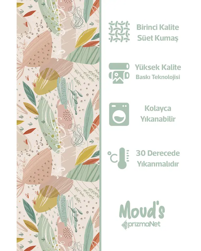 Xero Floral 2 Flower Rectangular Easy-Care Suede-Feel Tablecloth - MS-100 - 2