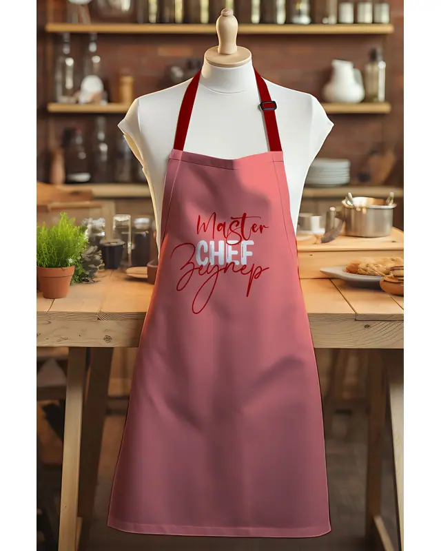 Kitchen Apron with Custom Name Logo, Chef Apron, Chef Front, Cafe Specific Kitchen Front - MTF-OZEL - 5