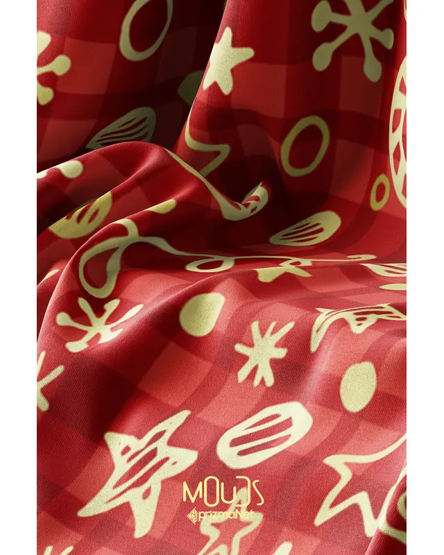 Red Christmas Rectangular Easy-Care Suede-Feel Tablecloth - MS-191 - 4