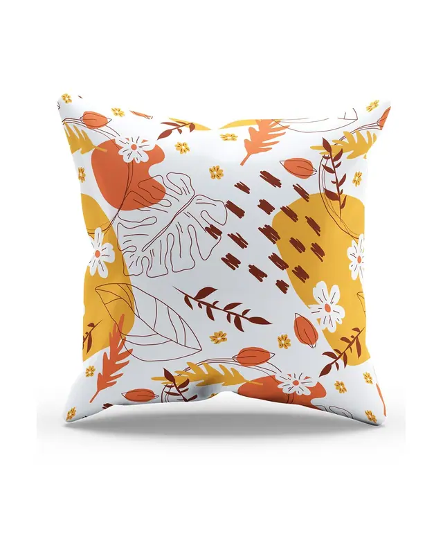 2'li Autumn Series-2 Pattern Double-Sided Printed Suede Cushion Cover Set - 2