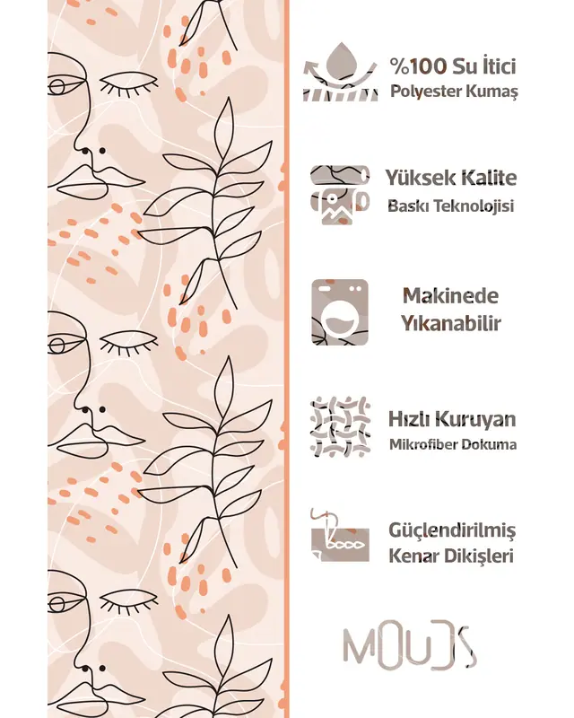 Shower Curtain, Striped Female Patterned Shower Curtain, Bathtub Curtain, Rings Included 175x200cm - BP-63 - 2