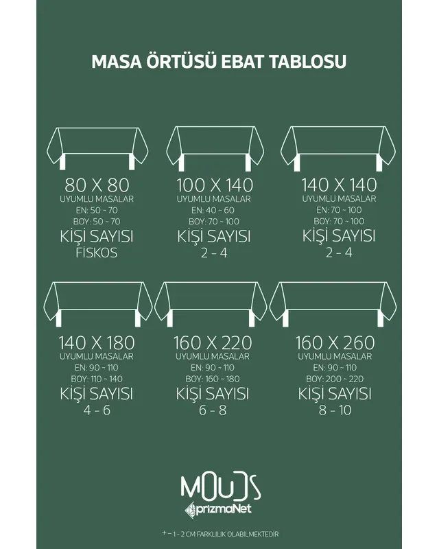 Ramadan Water Mint Green Rectangular Easy-Care Suede-Feel Tablecloth - MS-246 - 3