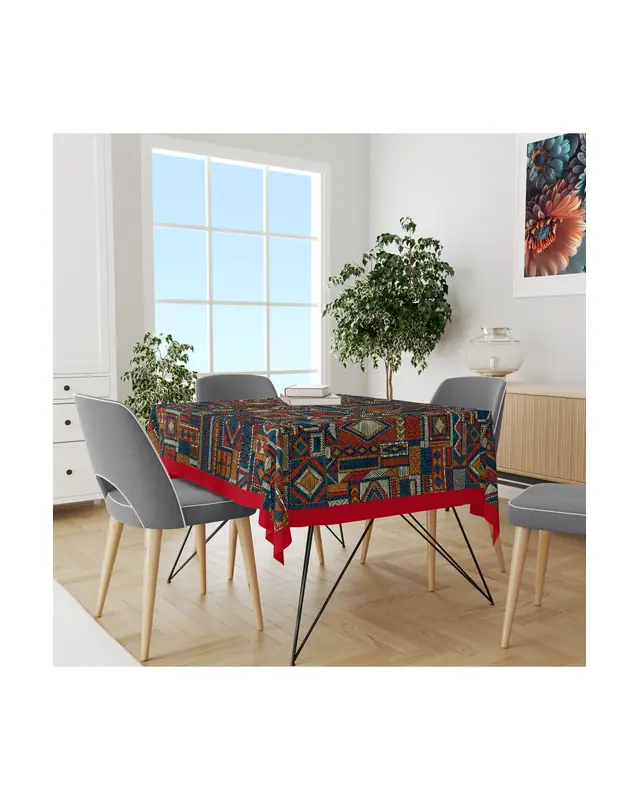 Anatolia 6 Round Easy-Care Suede-Feel Tablecloth - MSY-90