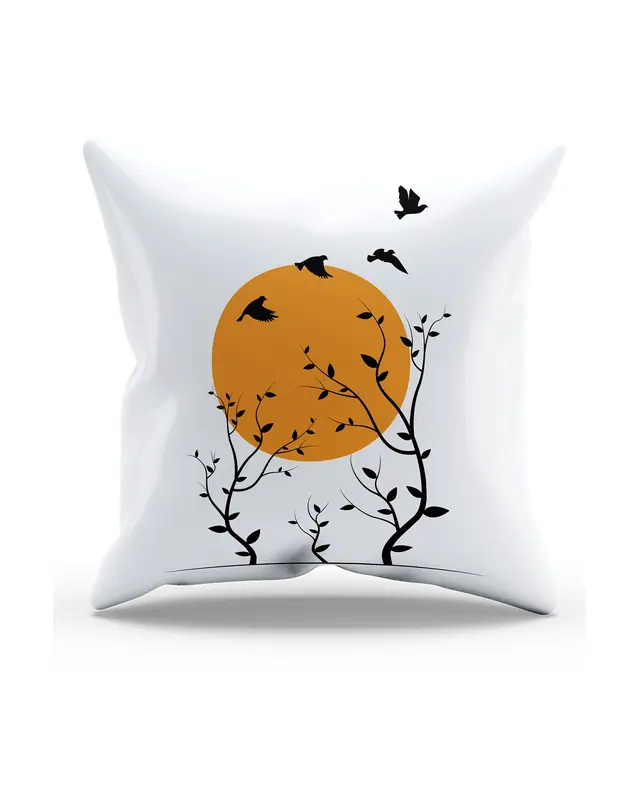 2'li Japanese Sun Pattern Double-Sided Printed Suede Cushion Cover Set - 5