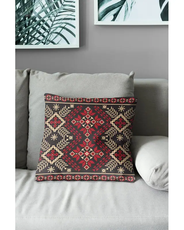 Anatolia-11 Pattern Double-Sided Printed Suede Cushion Cover - 3