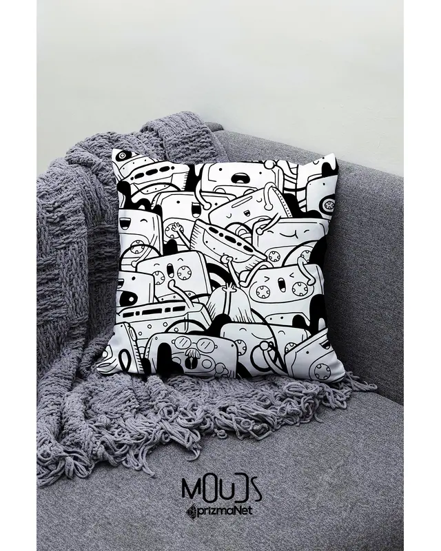 Tapes Pattern Double-Sided Printed Single Cushion Cover - 2