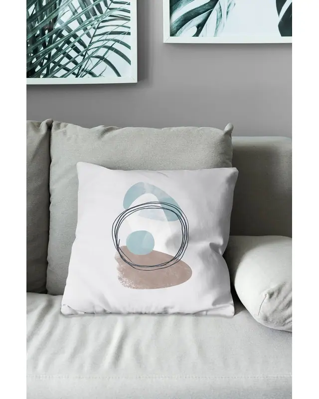 Double-Sided Printed Soft Stone Pattern Set of 4 Coordinated Suede Cushion Cover - 7