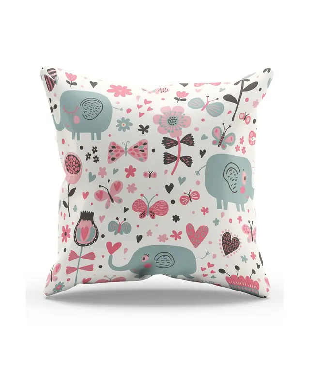 Double-Sided Printed Kids Pattern Set of 3 Coordinated Suede Cushion Cover - 6