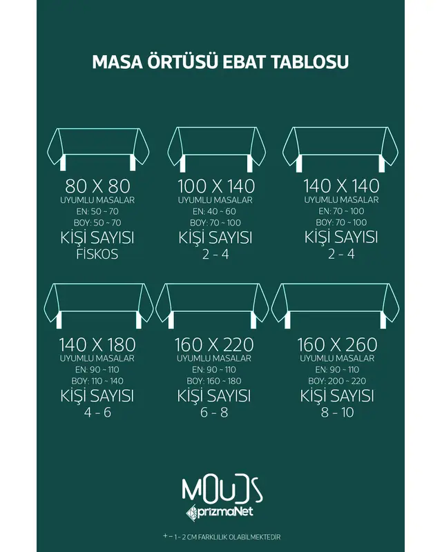 Ramazan Beşgen Desenli Süet Kumaş Dertsiz Masa Örtüsü Kare ve Dikdörtgen Ramadan - 3