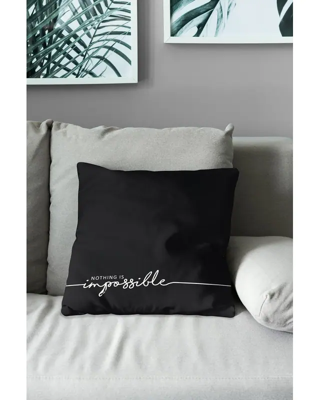 Line Text - 1 Pattern Double-Sided Printed Suede Cushion Cover - 3