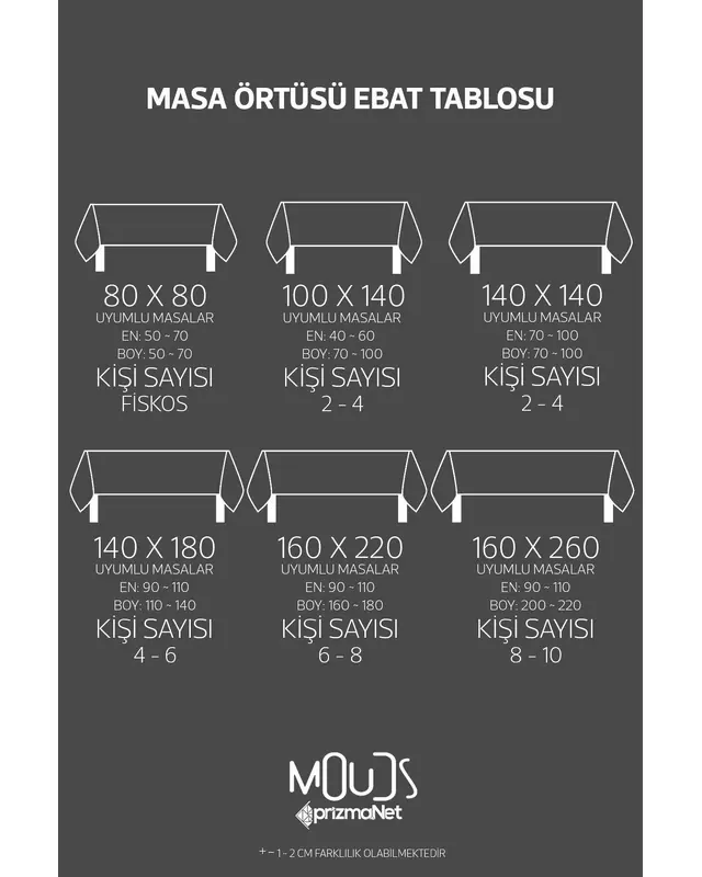 Anatolia 6 Round Easy-Care Suede-Feel Tablecloth - MSY-90 - 4