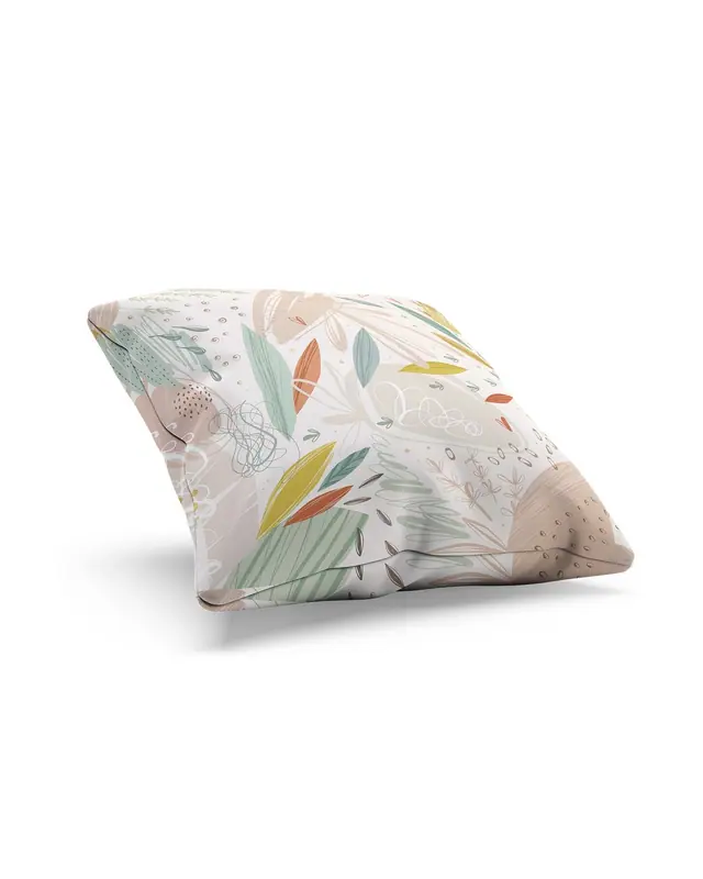 Çift Tarafı Baskılı Xero Floral 2 Desenli Süet Kırlent Kılıfı - 2
