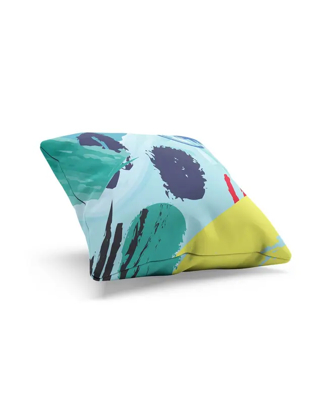 Brush Art-3 Pattern Double-Sided Printed Suede Cushion Cover - 2