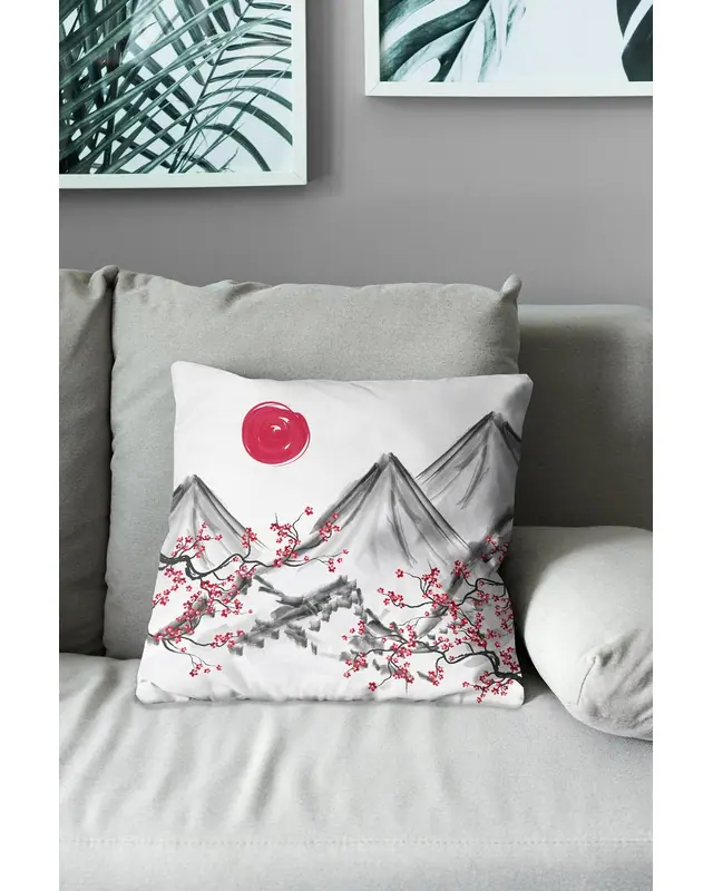 Blossom Japan - 3 Pattern Double-Sided Printed Suede Cushion Cover - 3