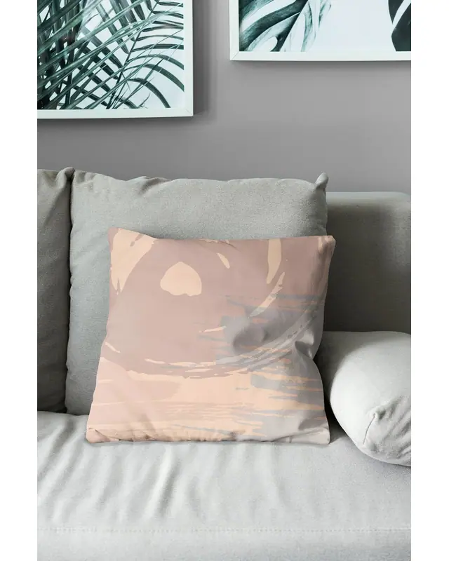 Brown Brush - 1 Pattern Double-Sided Printed Suede Cushion Cover - 3
