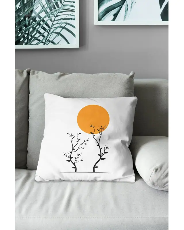 Japanese Sun-1 Pattern Double-Sided Printed Suede Cushion Cover - 3
