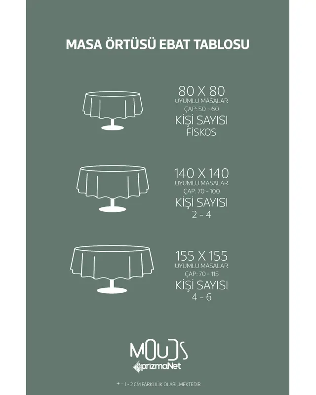 Ramadan Islamic Round Easy-Care Suede-Feel Tablecloth - MSY-259 - 4