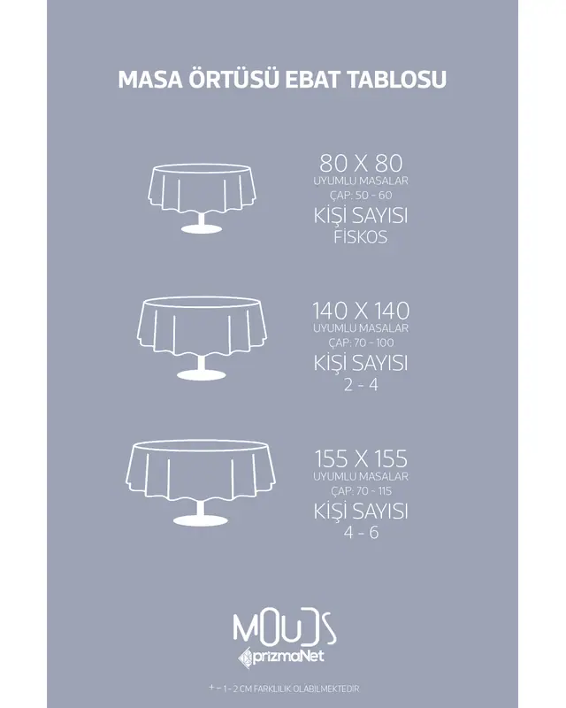 Ramadan Colourful Islamic Round Easy-Care Suede-Feel Tablecloth - MSY-250 - 4
