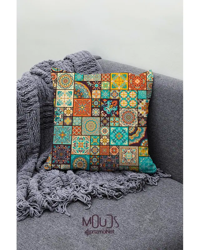 Ottoman Pattern Double-Sided Printed Single Cushion Cover