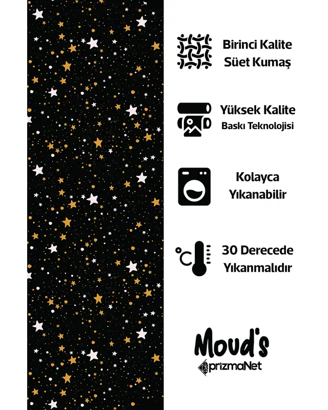 Black Star Rectangular Easy-Care Suede-Feel Tablecloth - MS-16 - 2
