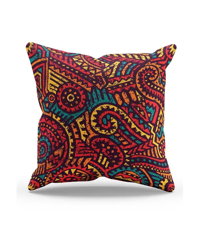 Anatolia-1 Pattern Double-Sided Printed Suede Cushion Cover