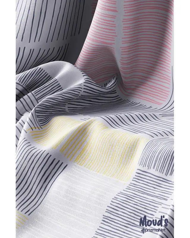 Lilac Striped Round Easy-Care Suede-Feel Tablecloth - MSY-47 - 3