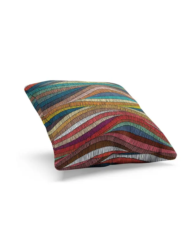 Rug Line-1 Pattern Double-Sided Printed Suede Cushion Cover - 2