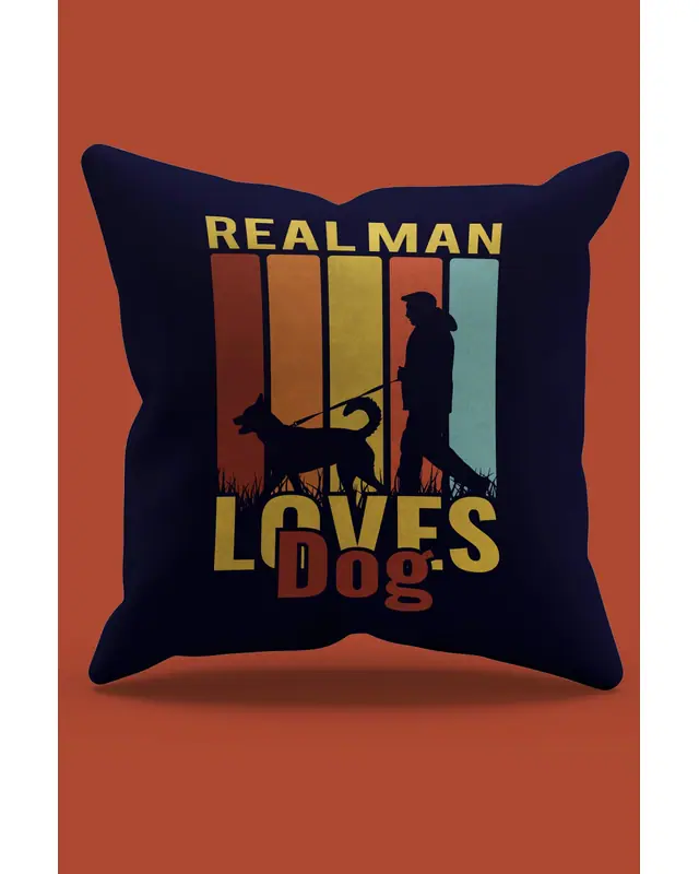 Dog and Adam Pattern Double-Sided Printed Suede Cushion Cover PL790 - 2