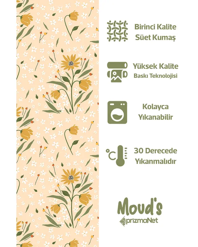 Camomile Daisy Rectangular Easy-Care Suede-Feel Tablecloth - MS-55 - 2