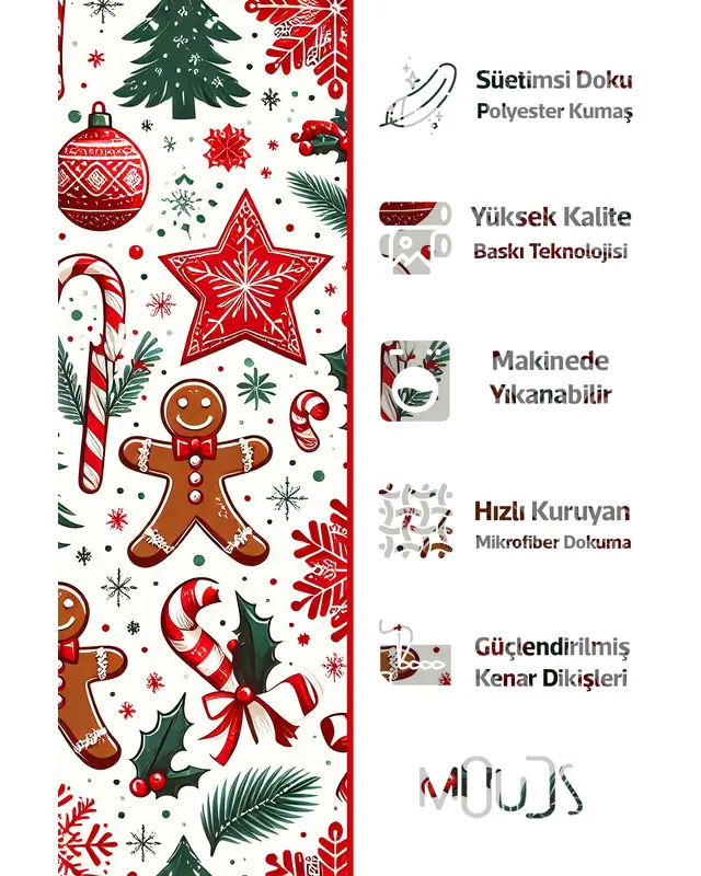 Christmas Tree and Candy Pattern Cushion Cover Double-Sided Printed Decorative Pillow Cover PL1140 - 2