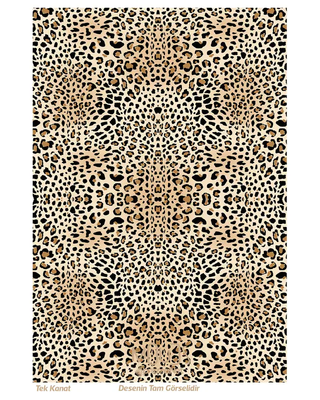 Leopard Patterned Living Room Decorative Curtain Digital Printed Suede Pencil Pleat - Single Panel - PRD-1011-TK - 5