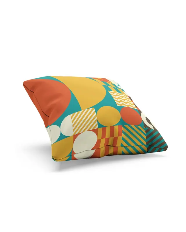 Geometric - 3 Pattern Double-Sided Printed Suede Cushion Cover - 2