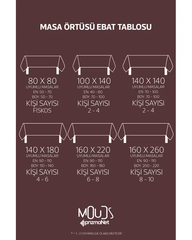 Beige Snowflakes Christmas Rectangular Easy-Care Suede-Feel Tablecloth - MS-274 - 5