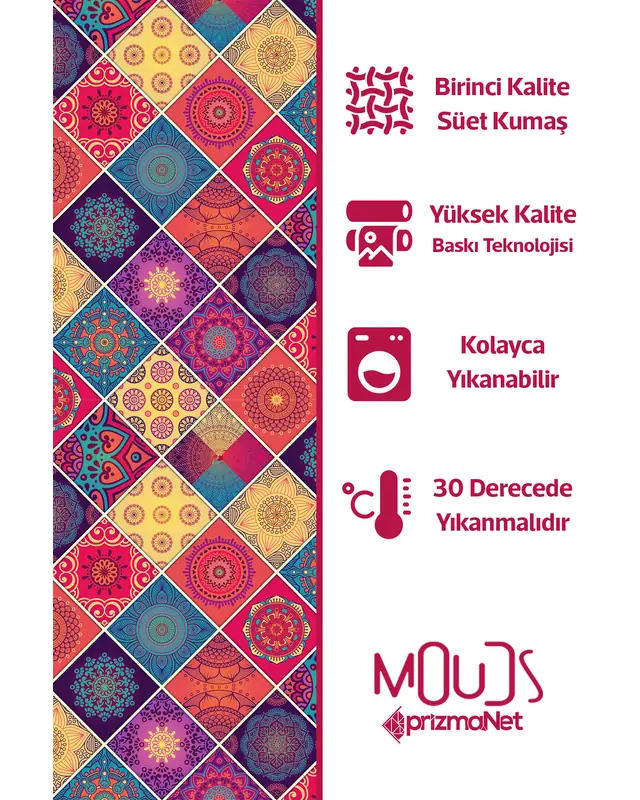 Süet Dokulu Kumaş Anatolia 3 Desenli Mutfak Önlüğü, Aşçı Önlüğü, Garson Önlüğü, Restoran Önlük - 4